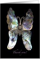 Abalone Butterfly Thank You card