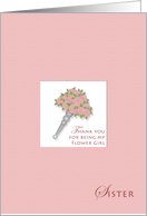 Thanks Sister Flower Girl card