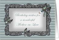 Butterfly Mirror Mother-in-Law Birthday card