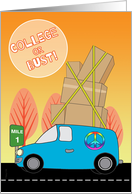 Away to College in a Blue Van on the Road to University card