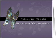 Sister & Brother-in-Law Wedding Wishes Butterfly card