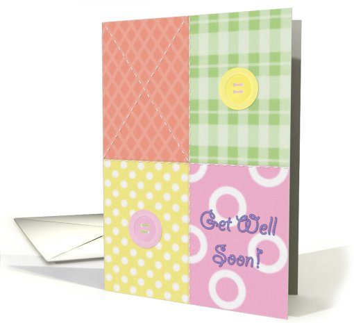 Comfy Patchwork Get Well card (436088)
