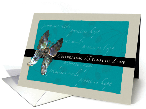 65th Wedding Anniversary Invite Butterfly Promise card (442920)