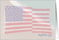 Independence Day Flag on the Beach Sea to Shining Sea card