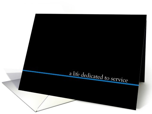 Thin Blue Line Police Retirement card (460947)