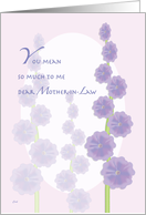 Mother-in-Law Day Delphiniums Flowers card