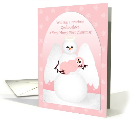 Baby's First Christmas Goddaughter Angel card (497900)