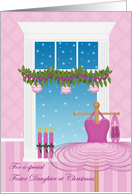 Christmas Foster Daughter Ballet Pink card