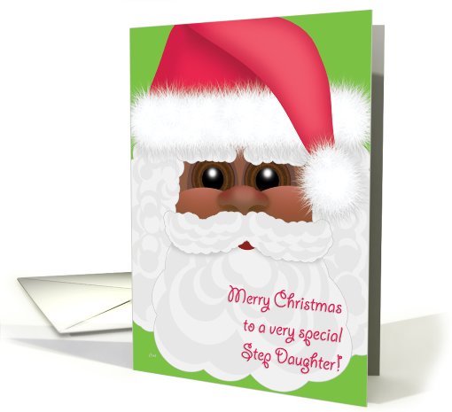 Step Daughter Christmas Black Santa Kid's card (518112)