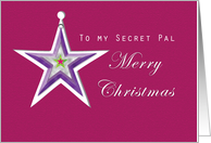 Secret Pal Christmas Tin Star Ornament card