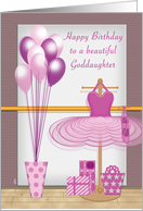 Birthday Godaughter Ballet Dance in Pink card