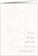 Walk with Me Wedding Day Dad Aisle card