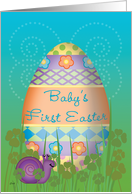 Baby’s First Easter Whimsical Egg Snail card