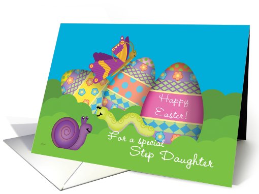 Step Daughter Easter Eggs Butterfly Whimsical card (541404)