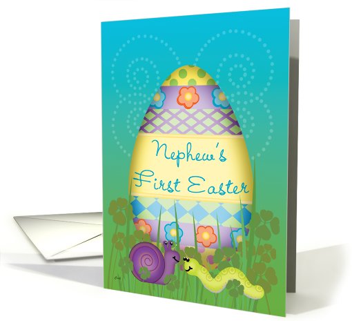 Nephew Baby's First Easter Whimsical Egg card (541432)