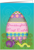 Granddaughter Baby’s First Easter Whimsical Egg card