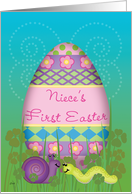 Niece Baby’s First Easter Whimsical Egg card
