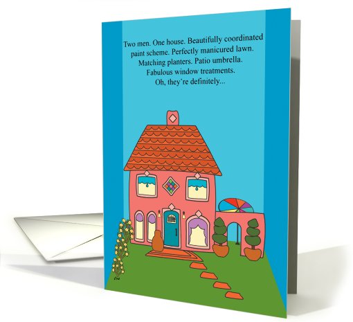 New Home Congratulations Gay Funny card (541901)