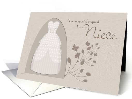 Niece Junior Bridesmaid Invitation Request card (542903)