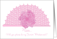 Niece Junior Bridesmaid Invitation Request card