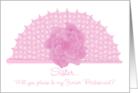 Sister Junior Bridesmaid Invitation Request card