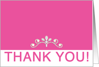 Thank You Bridal Shower Hostess Host Tiara card