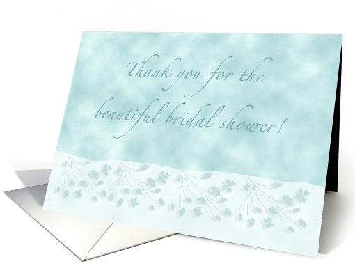 Thank You Bridal Shower Hostess Host Aqua Butterflies Branches card