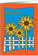Thank You Bridal Shower Hostess Sunflowers card