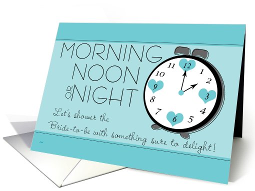 Bridal Shower Invitations Aqua Teal Turquoise card (583349)