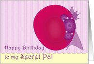 Secret Pal Happy Birthday Red Hat card
