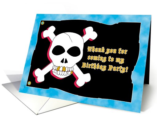 Thank You Coming to My Birthday Party Pirates card (610123)