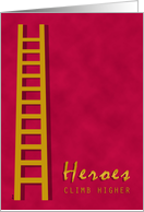 Congratulations Firefighter Graduation Ladder Hero card