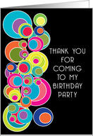 Thank You for Coming to Birthday Party Pop Art card