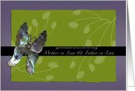 Wedding Anniversary Inlaws Butterfly Contemporary card