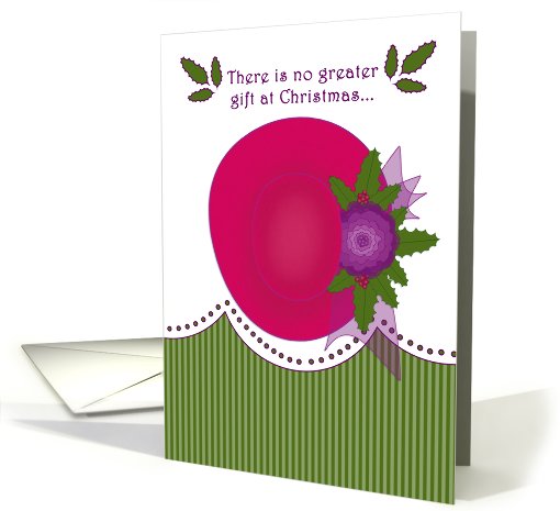 Friendship Red Hat Merry Christmas the Blessing of a Friend card
