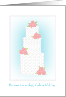 Be My Cake Cutter Aqua with Pink Rose Cake card