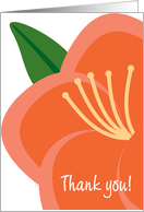 Thank You for Bridal Shower Orange Tropical Flower card