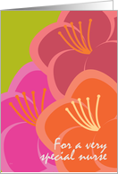 Tropical Flowers Nurses Day Special Nurse card