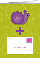 Summer Camp Snail Mail Humorous card