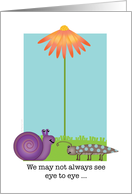 Whimsical Snail and Bug Friendship Day card