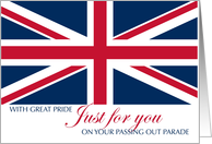 Congratulations Army Passing Out Parade UK United Kingdom Flag card