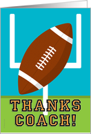 Football Coach Thank You American Football Goalpost and Field card