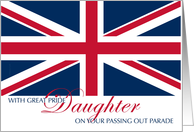 Congratulations Daughter Army Passing Out Parade with UK Flag card