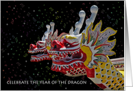 Year of the Dragon Chinese New Year with Dragon Boats Colorful card