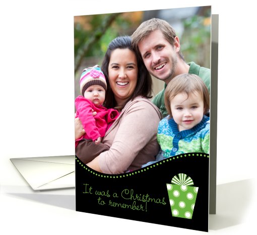 Thank You Christmas Gift Photo Card a Christmas to Remember card