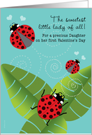 Daughter First Valentine’s Day Cute Ladybugs card