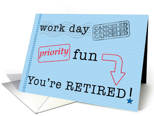 Postal Worker Retirement Congratulations Work Day Canceled card