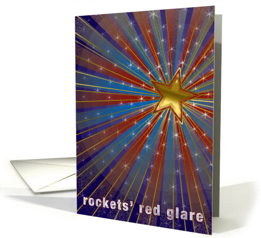 4th of July Have a Blast Patriotic Fireworks Rockets' Red Glare card