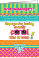Goddaughter Summer Camp Thinking About You Fun Colors Sunglasses card