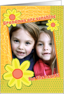 Grandma Grandparents Day Photo Card Sunshine Daisies Scrapbook Style card